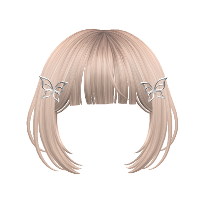 Full Bangs With Butterfly Hairpin Platinum Blonde Roblox Item Rolimon S
