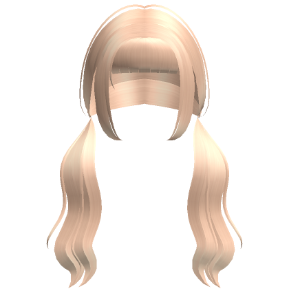 Curly Low Pigtails With Hime Bangs Blonde Roblox