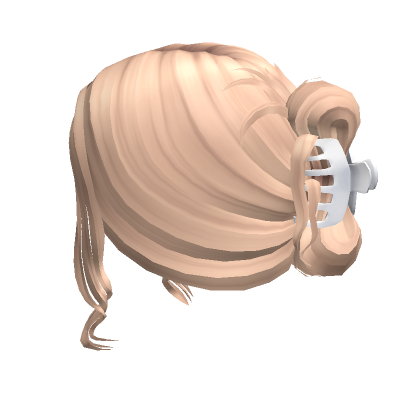 Messy Hairclip Bun In Blonde Roblox