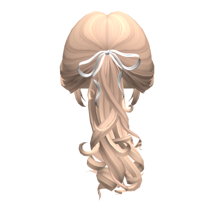 Blonde Windswept Curly Ponytail Roblox