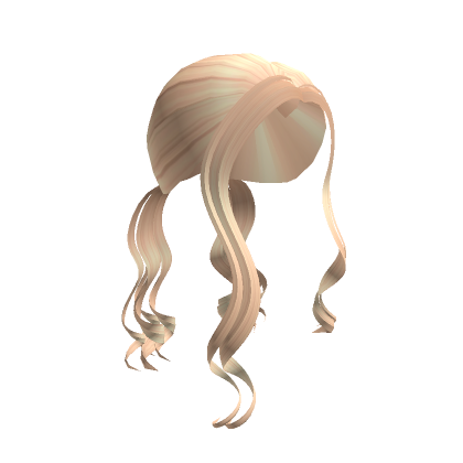 Blonde Curly Pigtails Roblox
