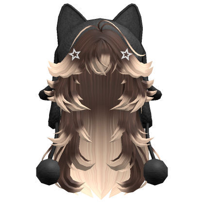 Wolfcut Hair W Cat Ushanka Brown Blonde Roblox