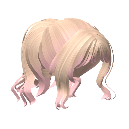 Messy Anime Fluffy Ponytail Blonde To Pink Roblox
