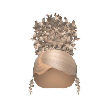 Side Part Afro Puff In Blonde Roblox