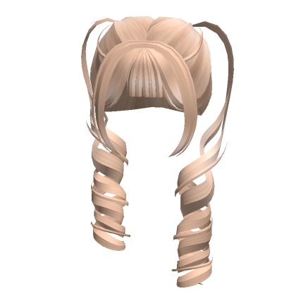 Cute Loose Spiral Curl Pigtails Blonde Roblox