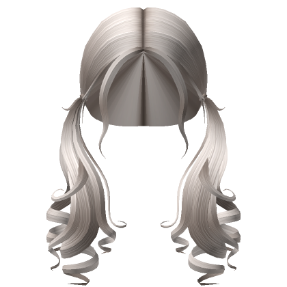 Long Curly Pigtails Hair In Ash Blonde Roblox