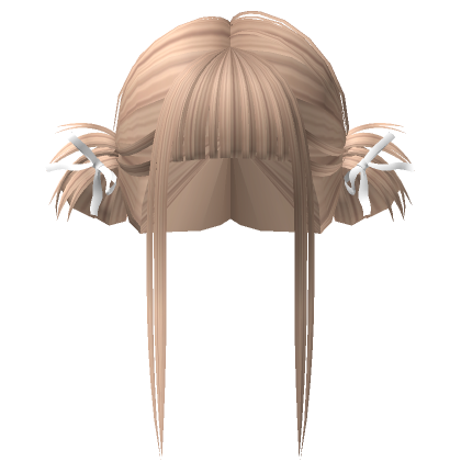 Low Double Buns With Ribbon In Blonde Roblox