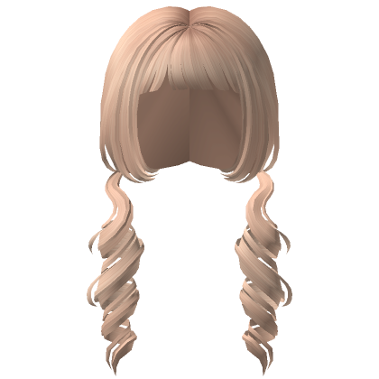 Cute Curly Low Pigtails Blonde Roblox