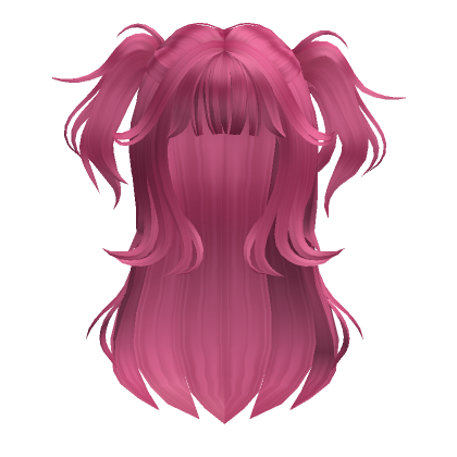 Cute Messy Half Up Pigtails Hot Pink Roblox