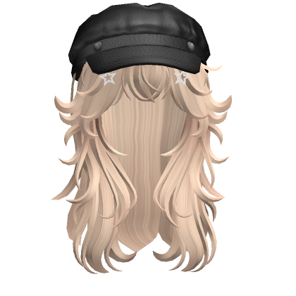 Fluffy Y2K Wolfcut W Beret Cap Blonde S Code Price RblxTrade