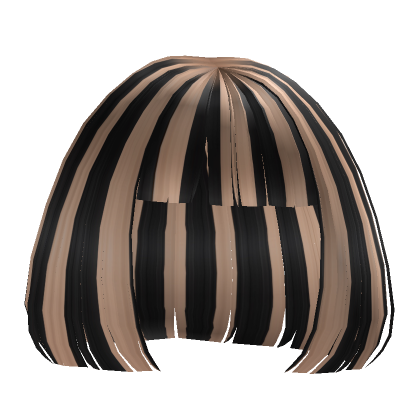 Clean Bob In Striped Black And Blonde Roblox