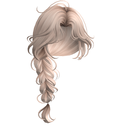 Messy Braided Ponytail Platinum Blonde Roblox