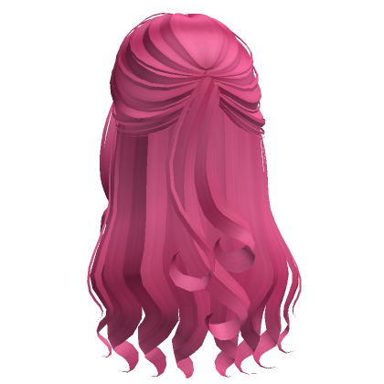 Curly Soft Half Up Half Down Hair Hot Pink Roblox
