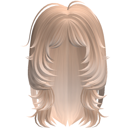 Fluffy Layered Wolfcut Blonde Roblox