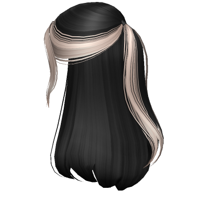 Soft Two Tone Half Up Ponytail In Black Blonde S Code Price Rblxtrade