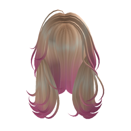 Blonde Pink Long Wavy Windswept Middle Part Flip Roblox Item Rolimon S