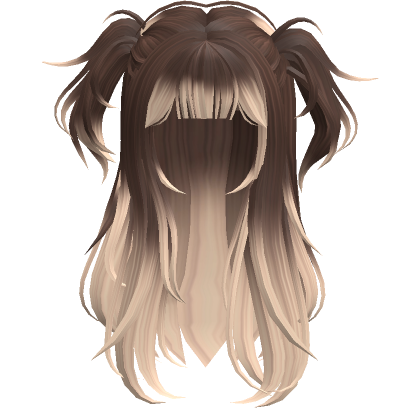 Messy Pigtails Wolf Cut Brown Blonde Roblox