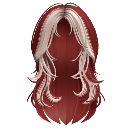 Two Tone Messy Mermaid Wolfcut Red Blonde Roblox