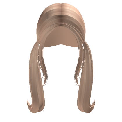 Long Sleek Smooth Curled Pigtails Blonde Roblox