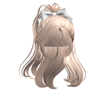 High Ponytail With Ribbon Platinum Blonde Roblox