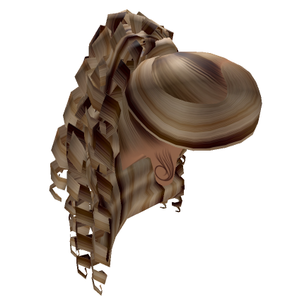 High Curly Ponytail Blonde W Brown Streaks Roblox