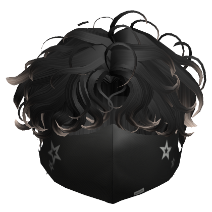 Curly Middle Part W Mask In Black Blonde Roblox