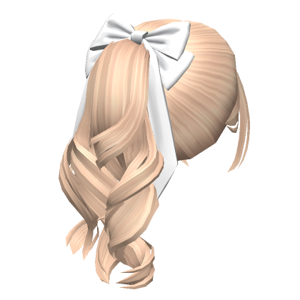 Soft Wavy Flowy Ponytail W Bow Blonde Roblox