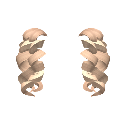 Curly Pigtails Extension In Blonde Roblox