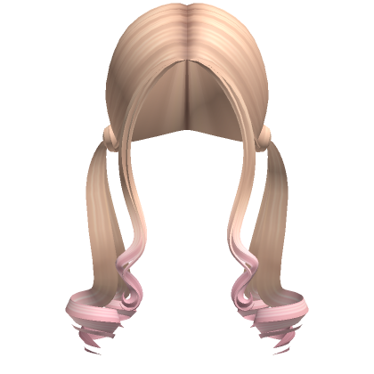 Low Curly Fairytale Pigtails In Blonde To Pink Roblox