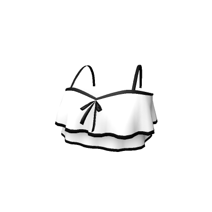 Chibi Doll Bikini Top White Black Roblox