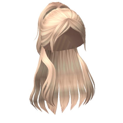 Y2k High Half Up Voluminous Ponytail Blonde Roblox
