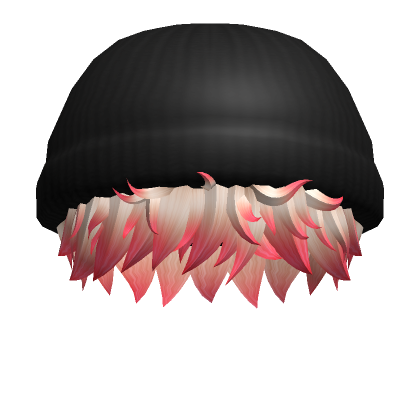 Blonde Red Messy Boy Hair Black Beanie Roblox