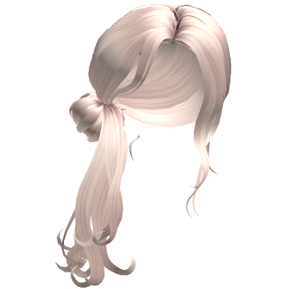 Messy Over Shoulder Ponytail Bun Platinum Blonde S Code Price RblxTrade