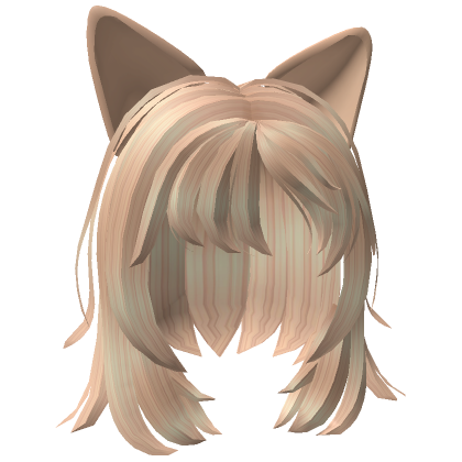 Blonde Cat Ears Hairstyle Roblox