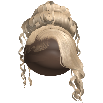 Side Curl Messy Bun Blonde Roblox