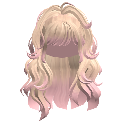 Wavy Voluminous Half Up Ponytail Blonde To Pink Roblox