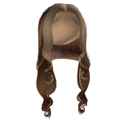 Middle Part W Curled Ends Brown And Blonde Roblox
