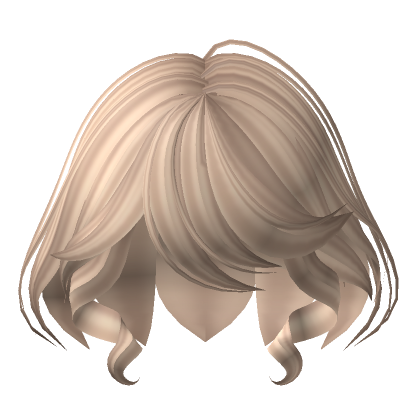 Blonde Short Anime Hair Swirly Roblox