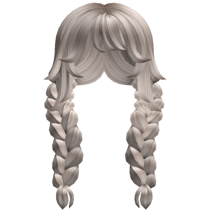 Ash Blonde Fluffy Anime Messy Braided Hair Roblox