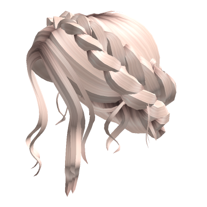 Flowy Messy Braided Mermaid Hair Platinum Blonde Roblox