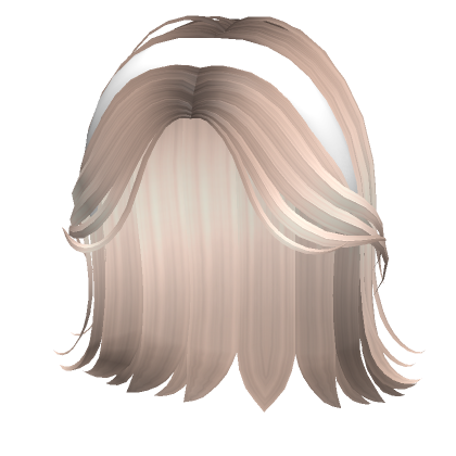 Platinum Blonde Short Hair W White Headband Roblox