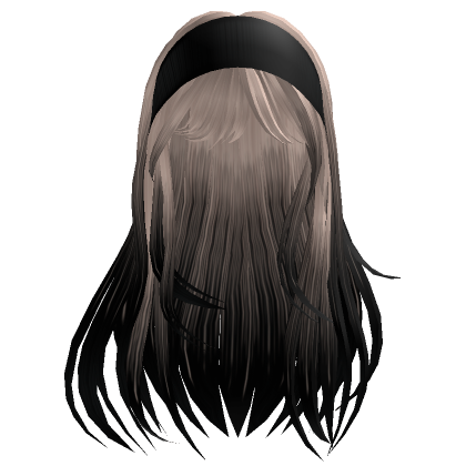 Black And Blonde Headband Long Cute Hair Roblox