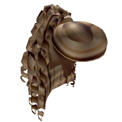High Curly Ponytail Blonde W Brown Streaks Roblox