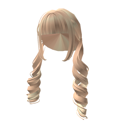Cute Curled Blonde Pigtails With Bangs Roblox