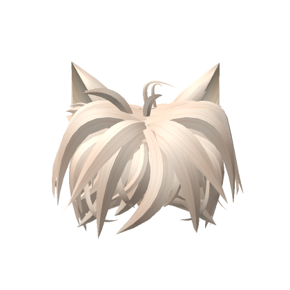 Messy Cute Hair Whit Cat Ears Light Blonde Roblox Item Rolimon S