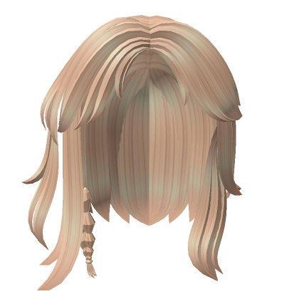 Short Blonde Messy Anime Hair W Braid Roblox