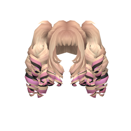 Lush Gyaru Curls In Blonde Black Pink Streaks Roblox