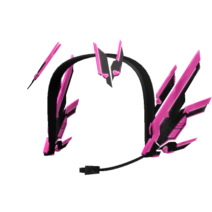 Black Hot Pink Mecha Sci Fi Cyberpunk Headset Roblox
