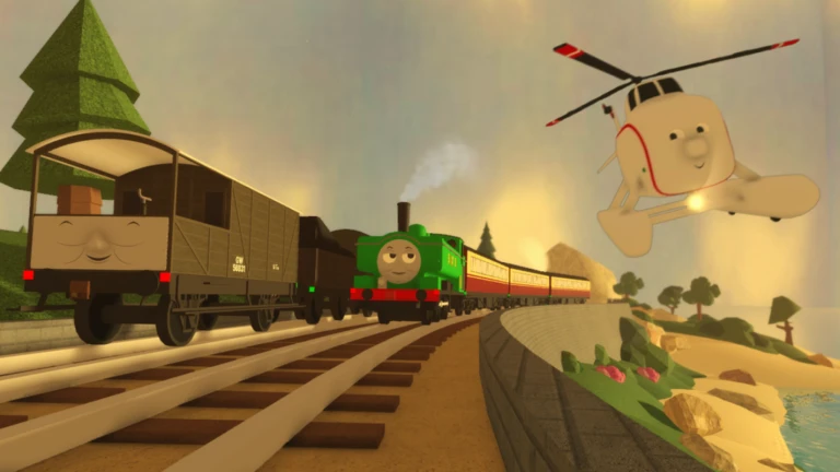 Blue Train With Friends Exploring Sodor Roblox