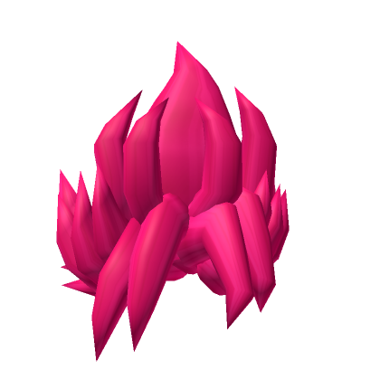 Neon Hot Pink Spiky Anime Hair Roblox